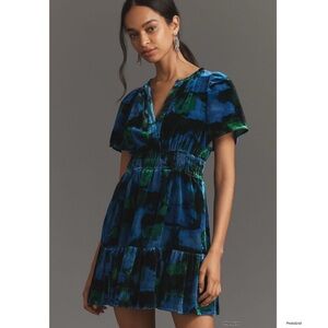 Anthropologie somerset mini dress velvet edition